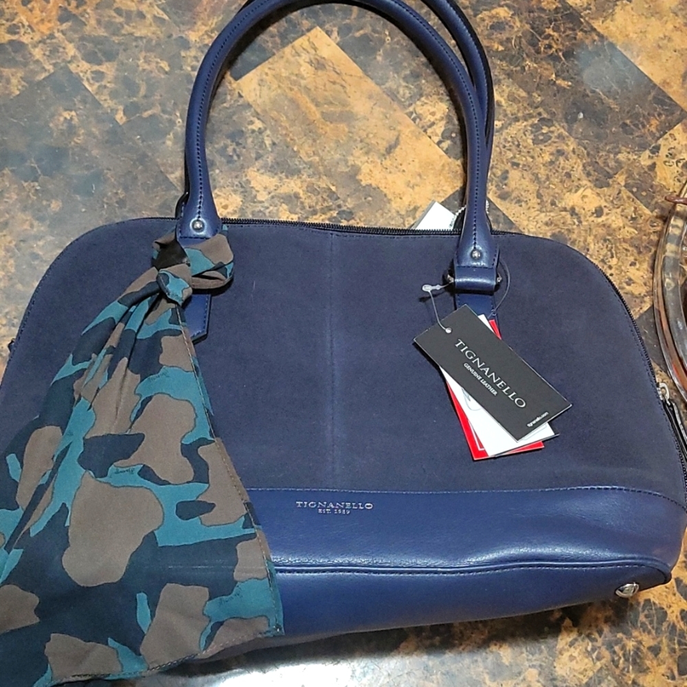 Blue shoulder purse
